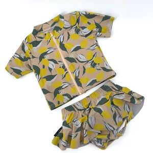 Tiny Tribe Baby Toddler Lemon Print Rashguard Set
